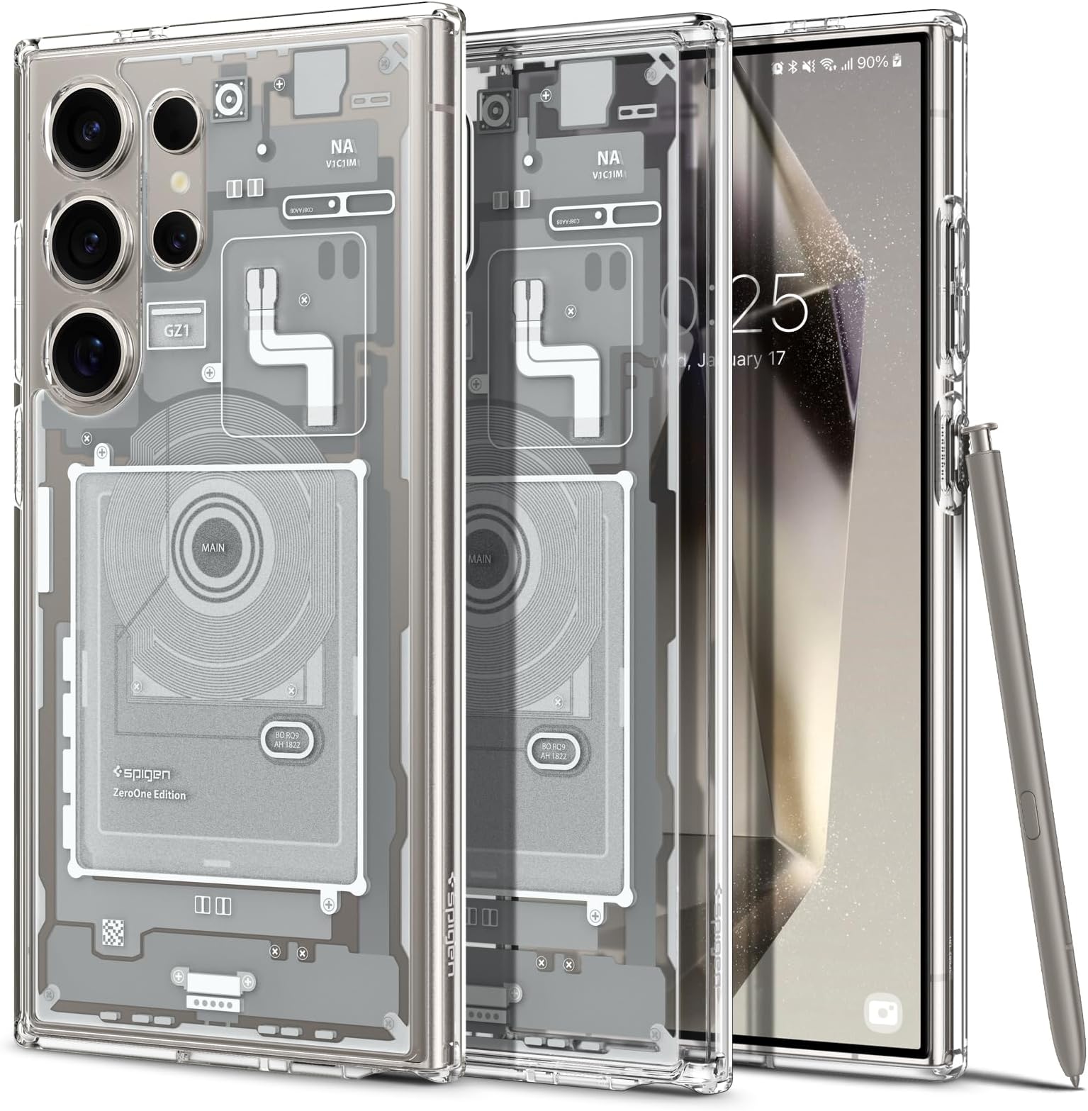 Spigen Galaxy S24 Ultra Case, Clear, SC-52E | SCG26 TPU Bumper Case, Dual Layer Construction, US Military MIL Listed, Shockproof, Scratch-Resistant, No Yellowing, Supports Wireless Charging, Ultra