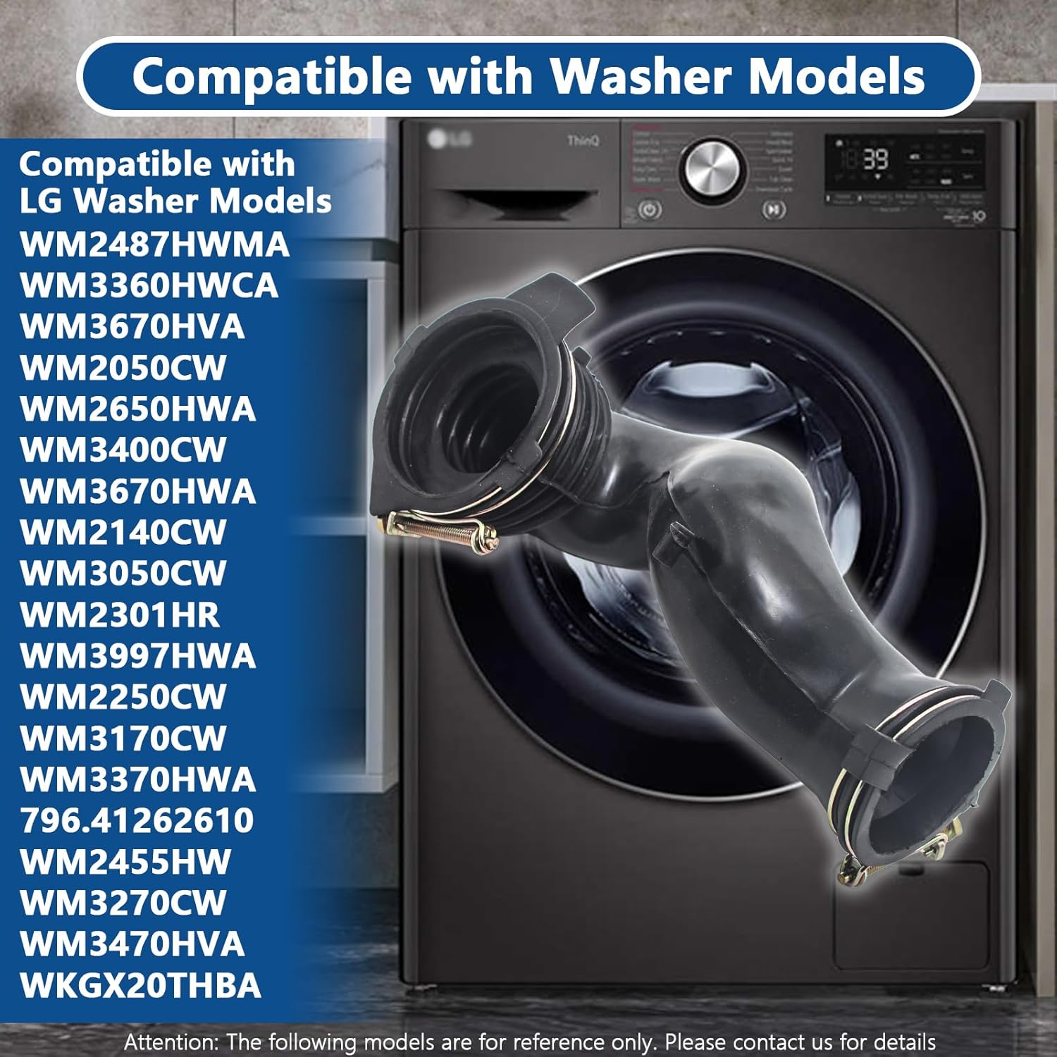 Replacement for LG Kenmore 4738ER1004B Washer Dispenser Hose – Compatible with Select Washing Machine Models – Replaces AP4436600, 1267576, AH3523347, EA3523347, PS3523347