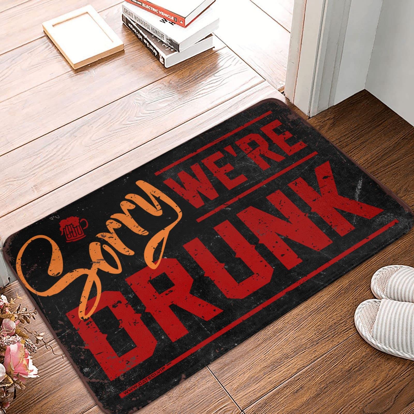 Zerbino per tenda Sorry We're Drunk Rug Farmhouse tappetini da bagno tappeto runner da bagno (dimensioni: 65 x 90 cm)