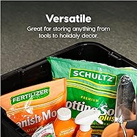 Vista 9 de IRIS USA 4-Pack 12 Gallon Storage Bins with Lids Made in USA Heavy Duty Plastic Tote Containers for Truckbed Tool Box Organization, Large