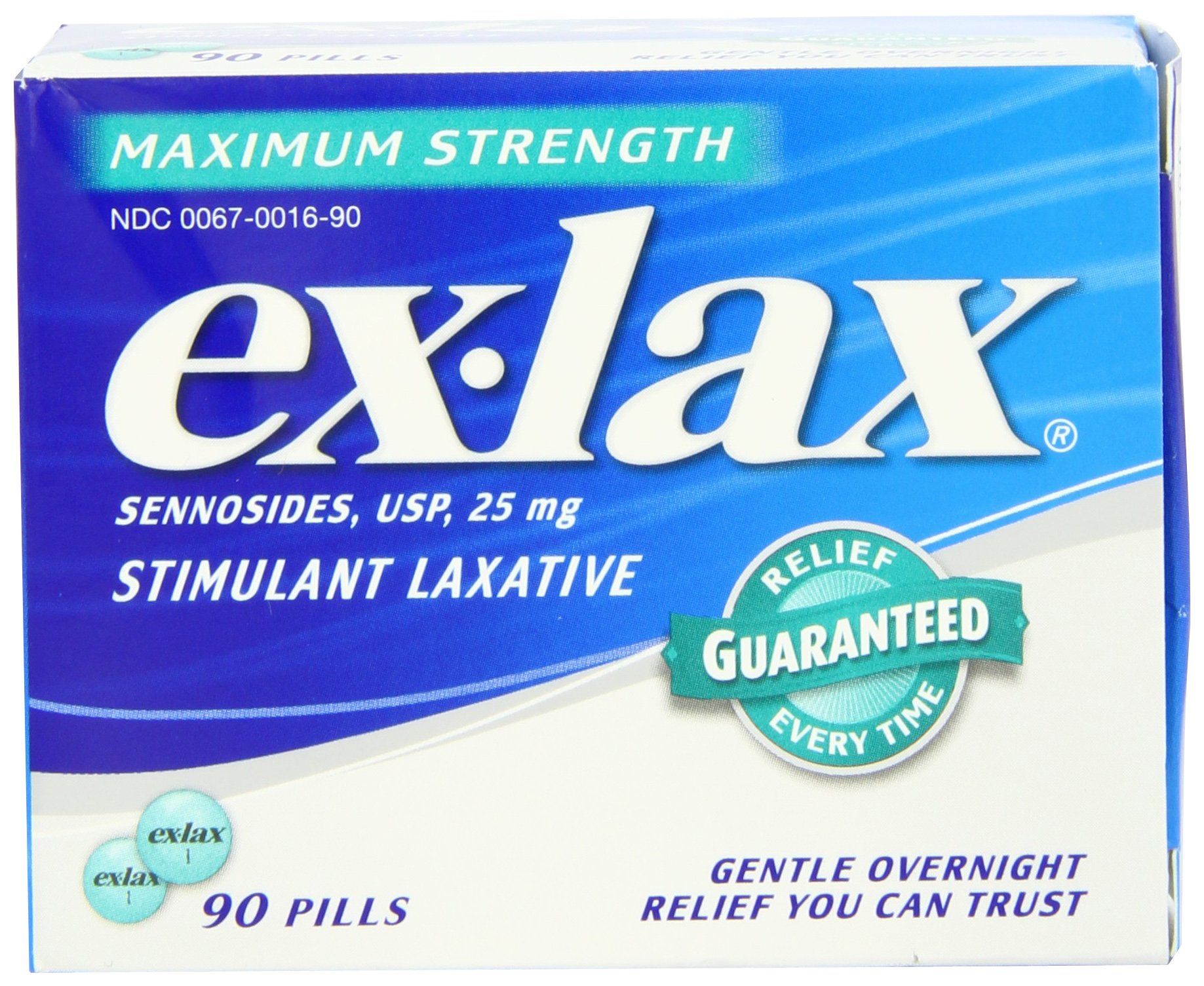 Buy ExLax Stimulant , Maximum Strength, 25 mg, 90Count Boxes (Pack of