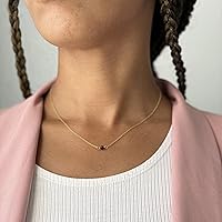 Vista 52 de Gargantilla de piedra natal – Regalo de cumpleaños, regalo para niña, mujer, amiga, hija, esposa, mamá, ella, joyas de piedras preciosas para uso