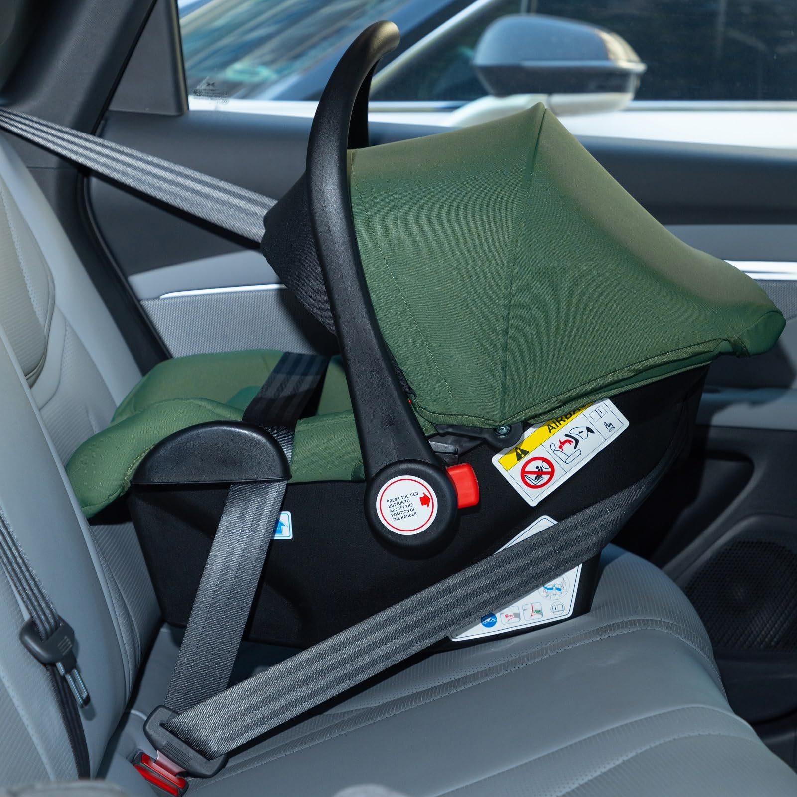 Gcarebb Sistema de viaje 3 en 1, cochecito de viaje con mango de altura ajustable, cochecito con cubierta de lluvia, cochecito de bebé con marco de aluminio para recién nacido