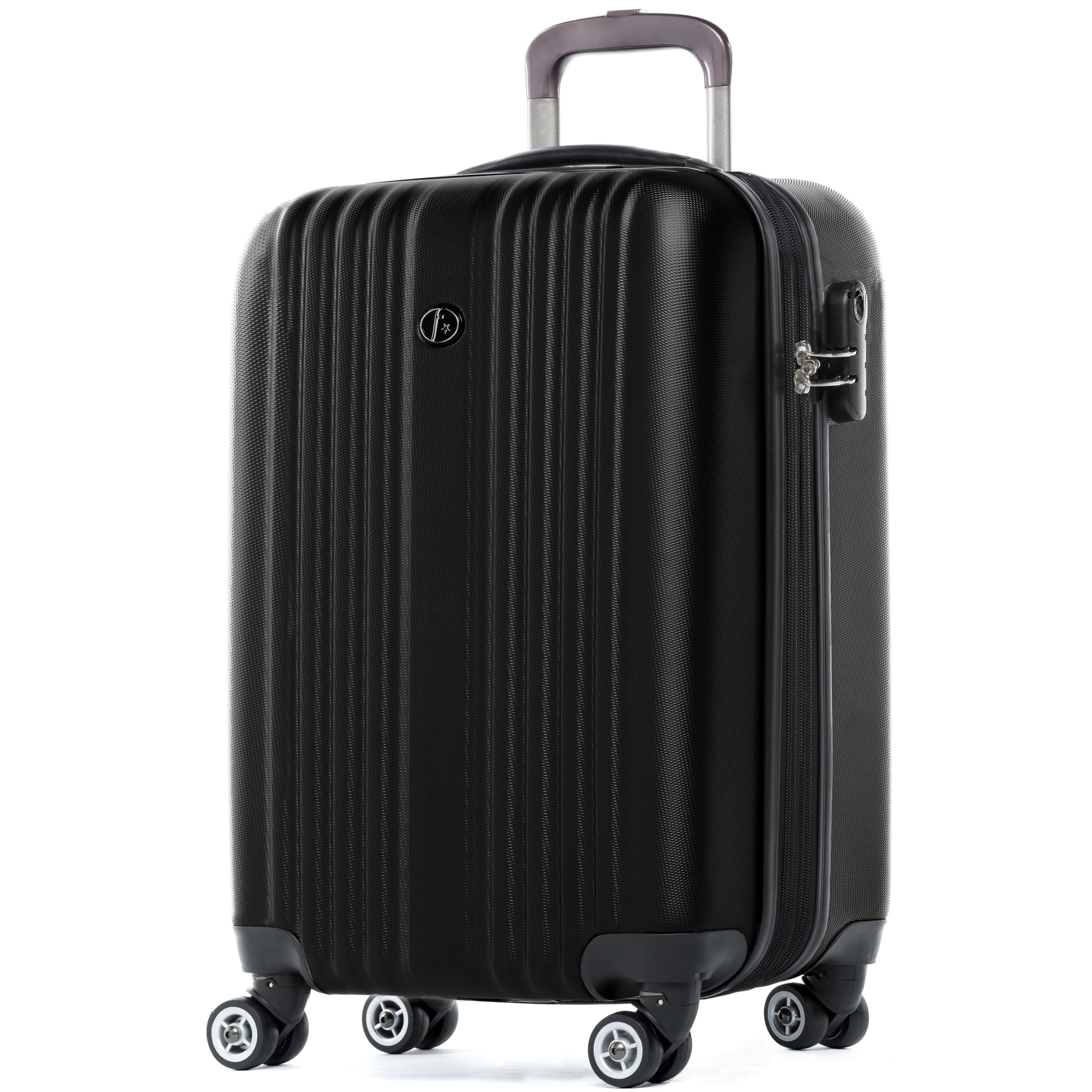 FERGÉ Trolley bagaglio a mano TOULOUSE - Valigia rigida 55 x 35 x 22 cm valigetta bagaglio cabina 4 ruote nero