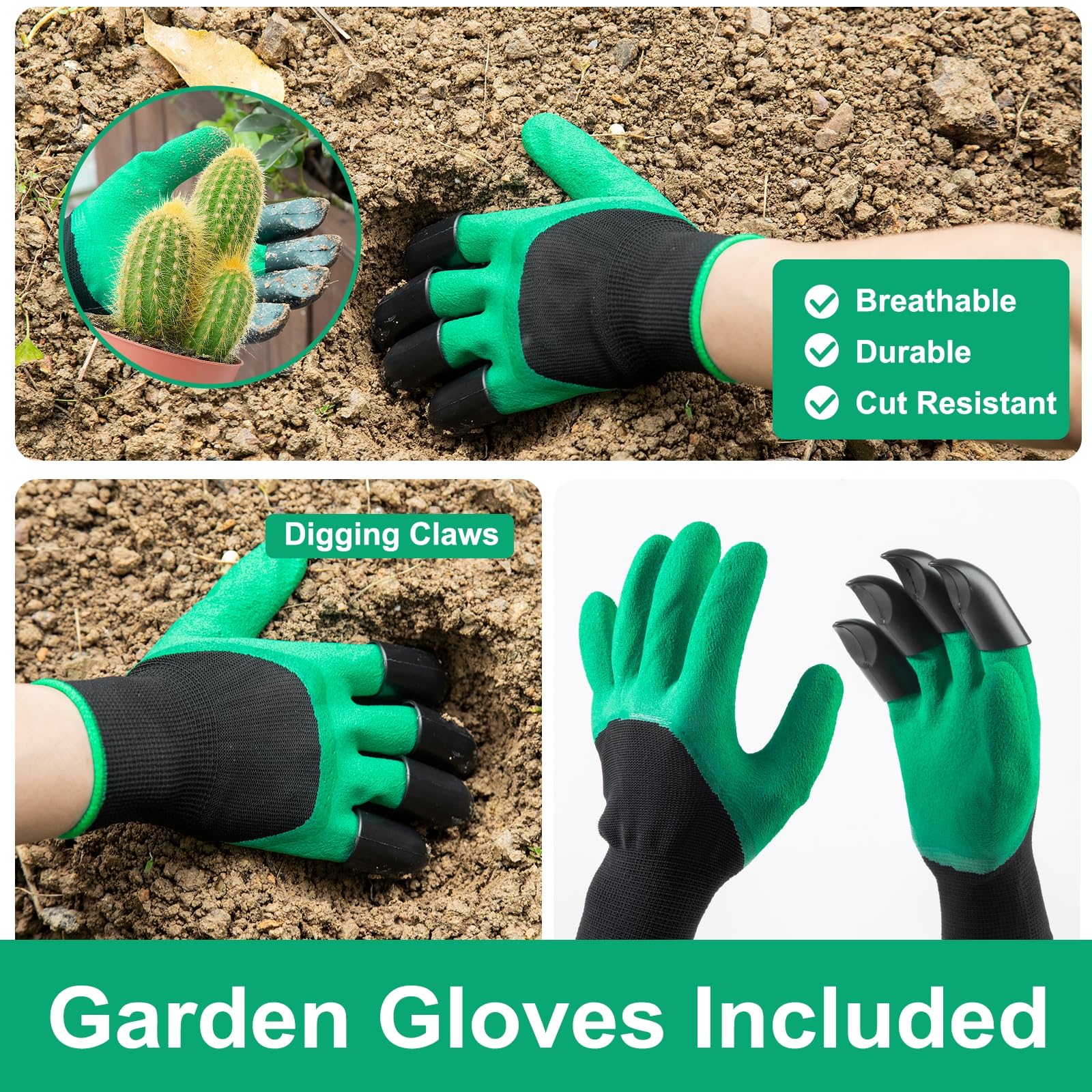 Juego de herramientas de jardinería, 12 piezas de herramientas de mano de jardín resistentes, regalos para mujeres adultas jardineras, juego de suministros de jardinería con bolsa organizadora de