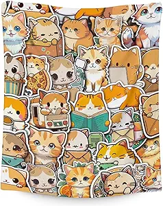 Cat Blanket Gifts - 40"x50" Cute Throw for Kids & Adults - Yellow Soft Fuzzy Blankets for Bed, Couch & Living Room