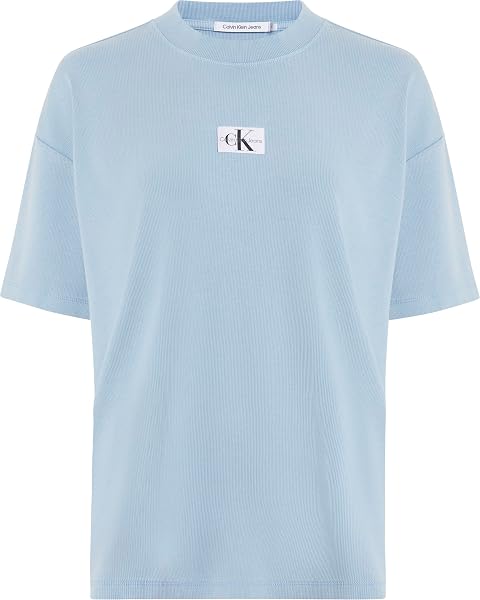 Calvin Klein WASHED RIB LABEL BOYFRIEND TEE T-shirt Kadın