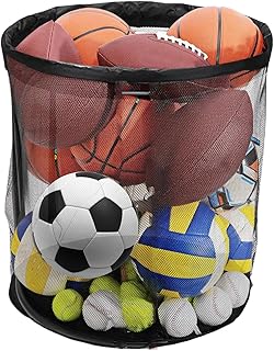 ボール収納ボックス - スポーツボール収納,大容量ポータブルバスケットネットオーガナイザーボックス 屋外 ガーデン パティオ プール ガレージ用