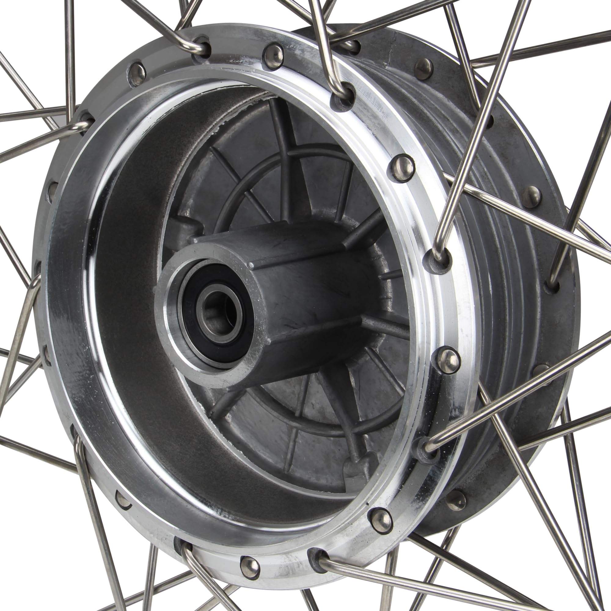 Stahl Speichenrad inkl. Speichen Nabe Felge 1,6x16 Zoll kompatibel mit Simson S50 S51 Star KR 51 Schwalbe Duo