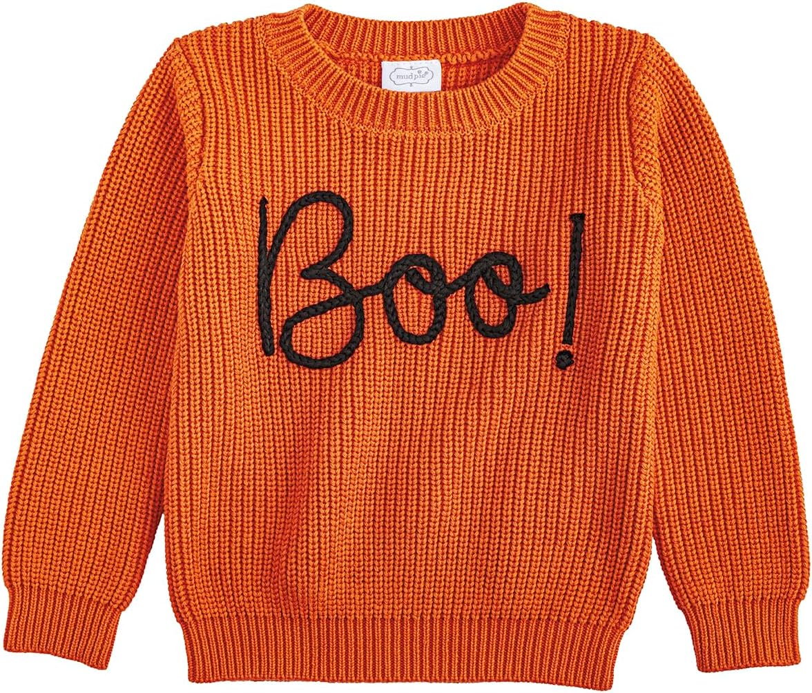 Mud Pie セーターMud Pie Kids Boo Chainstitch Sweaterベビーボーイ。