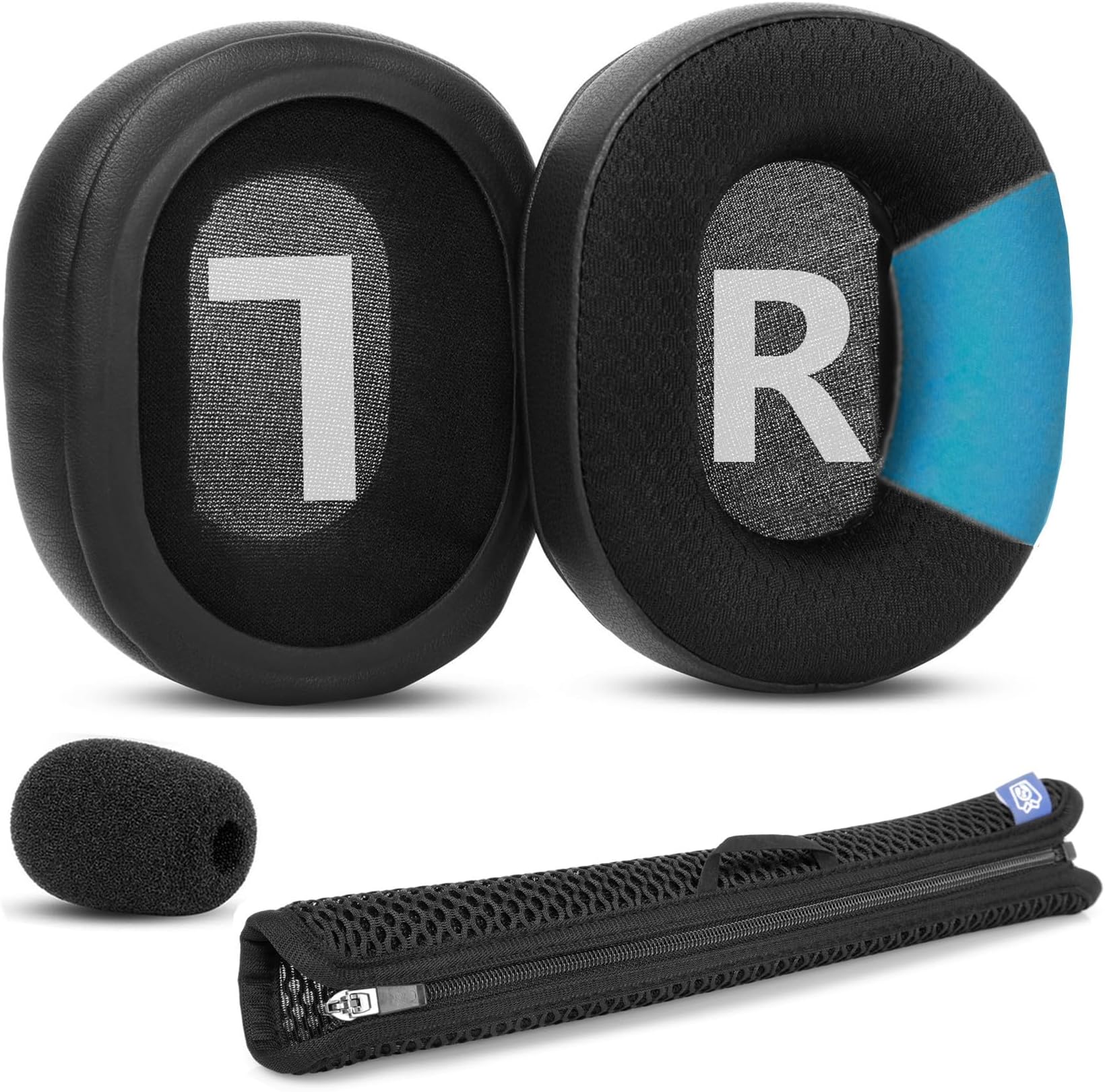 Cloud Alpha Replacement Ear Pads Ear Cushions Compatible with HyperX Cloud Alpha,Cloud II,Cloud III,Cloud Alpha S Gaming Headset Headband Earpads Upgrade Spare Parts Added Thickness