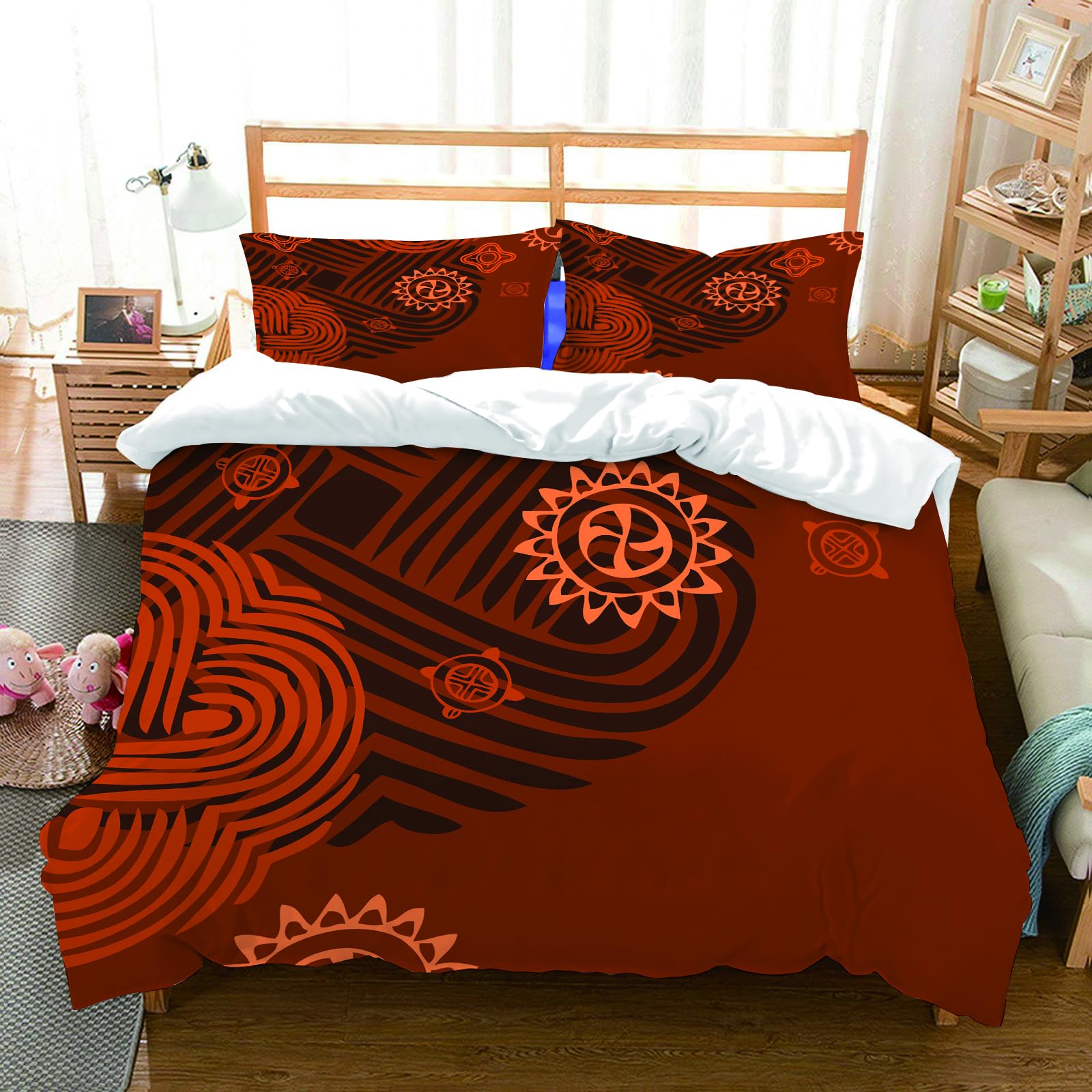 Linge de lit 100% microfibre de haute qualité aux tons de terre artistiques