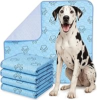 PETSWORLD Washable Reusable Dog Pee Pads (4 Pack, 34x36) - Leakproof Non-Slip Training Pads for Puppies, Seniors & Travel