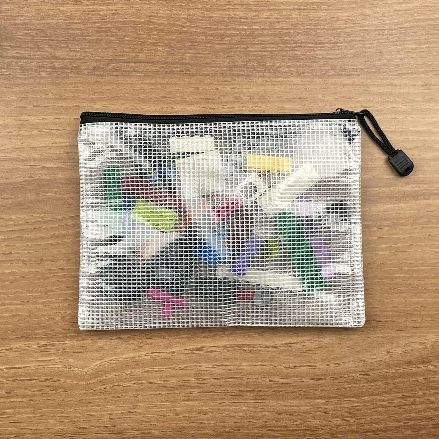 Oaimyy-A5(9"x 7"), Mesh Zipper Pouch Document Folders Bag Plastic Zip File Folders for School Office Supplies, Travel, Organizing Storage-Black,6 Pcs - Image 8