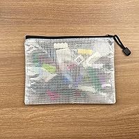 Vista 8 de A5 (9 x 7 pulgadas), bolsa de malla con cremallera para documentos, carpetas de archivos de plástico con cremallera para suministros de oficina