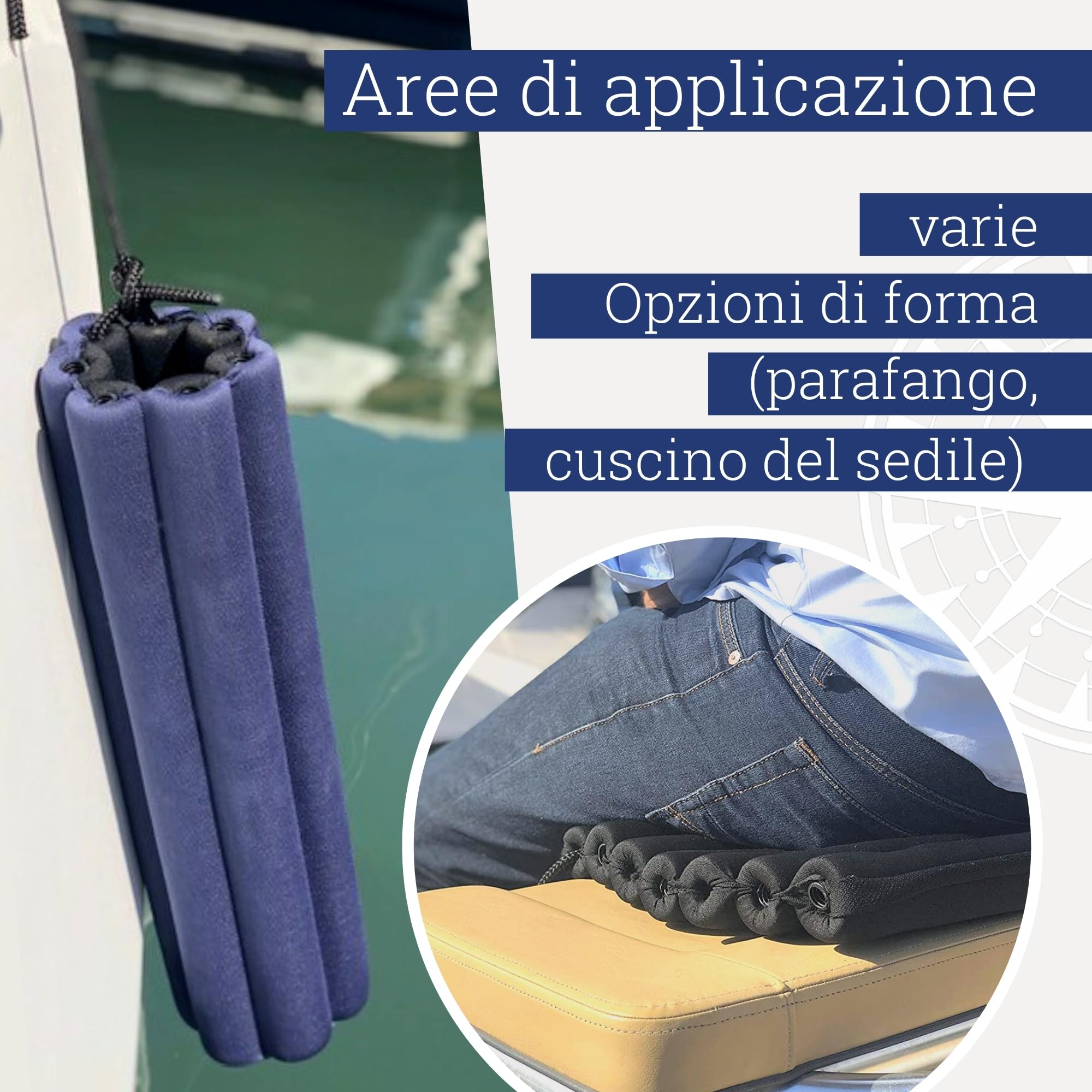 FlexiCush - il cuscino parafango universale sviluppato per l'uso negli sport acquatici (50 x 32 x 4 cm)