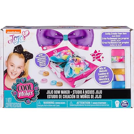 JoJo Siwa Hair Bow Maker: DIY Kit for Kids Ages 6+ with 24 Hair Ribbons