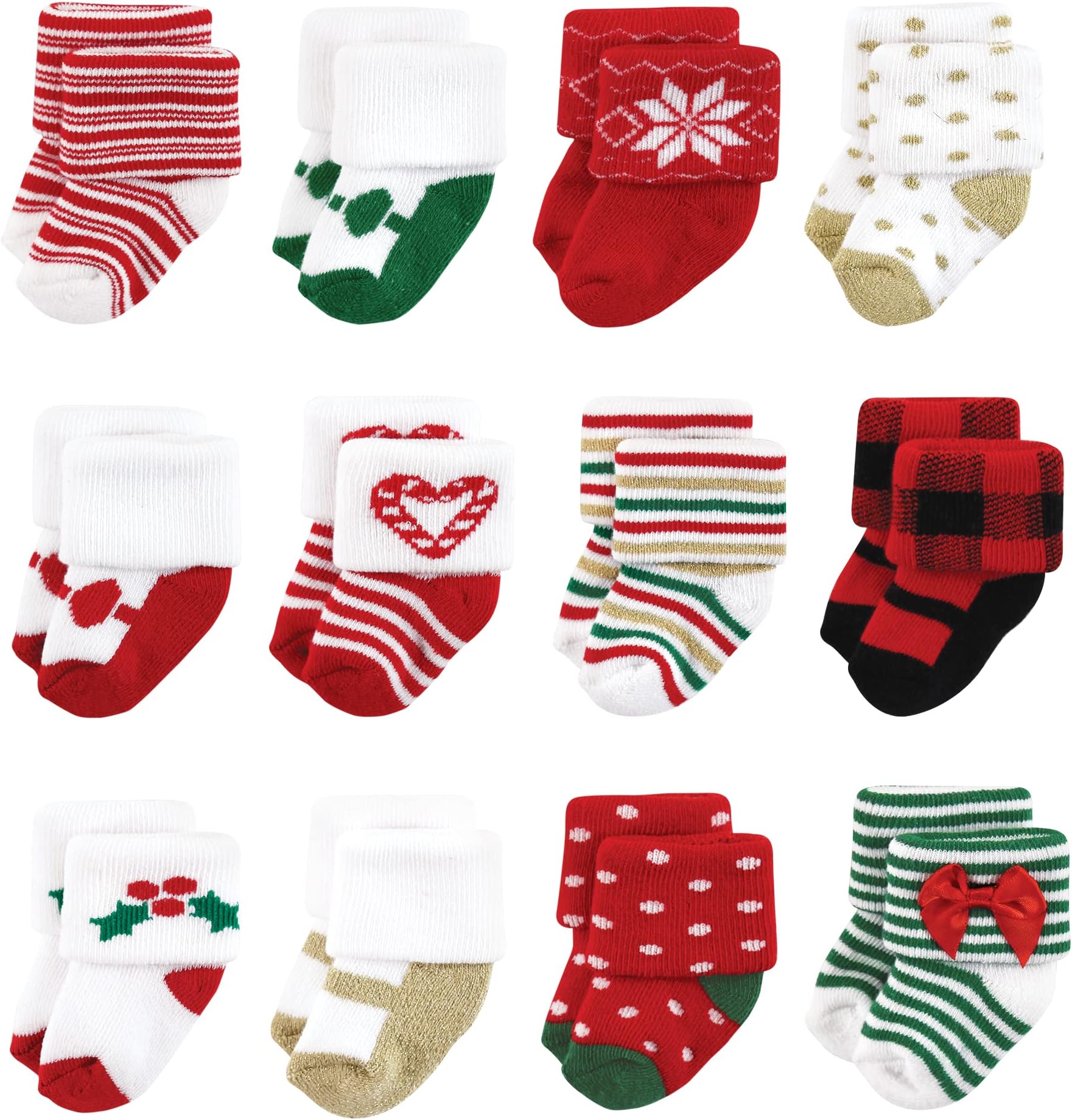 Hudson Baby Unisex Baby Cotton Rich Newborn and Terry Socks Casual Socks (pack of 8)