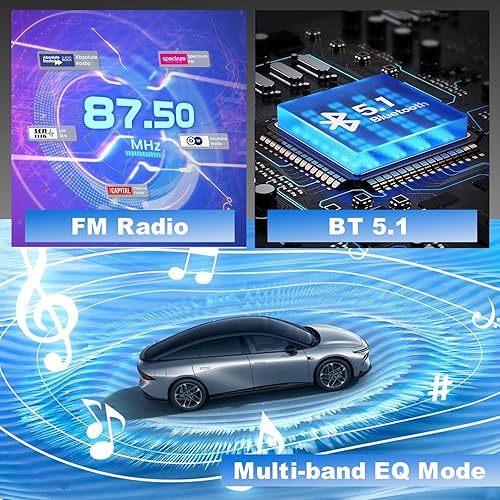 Miniatura 4 de Estéreo de auto doble DIN con Apple CarPlay y Android Auto, radio de coche con pantalla táctil HD de 7 pulgadas, receptores de audio Bluetooth para