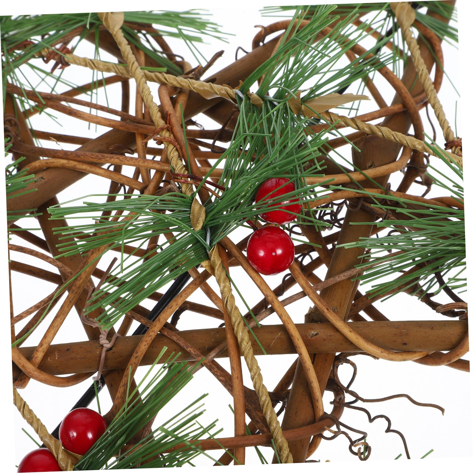 PRETYZOOM 3St weihnachtsbaumspitze Stern Weihnachtsbaum Spitze Stern Christbaumspitze Baumspitze aus Weidengeflecht weihnachtsbaumspitze Glitzern Topper Baumspitze Ornament Eisen