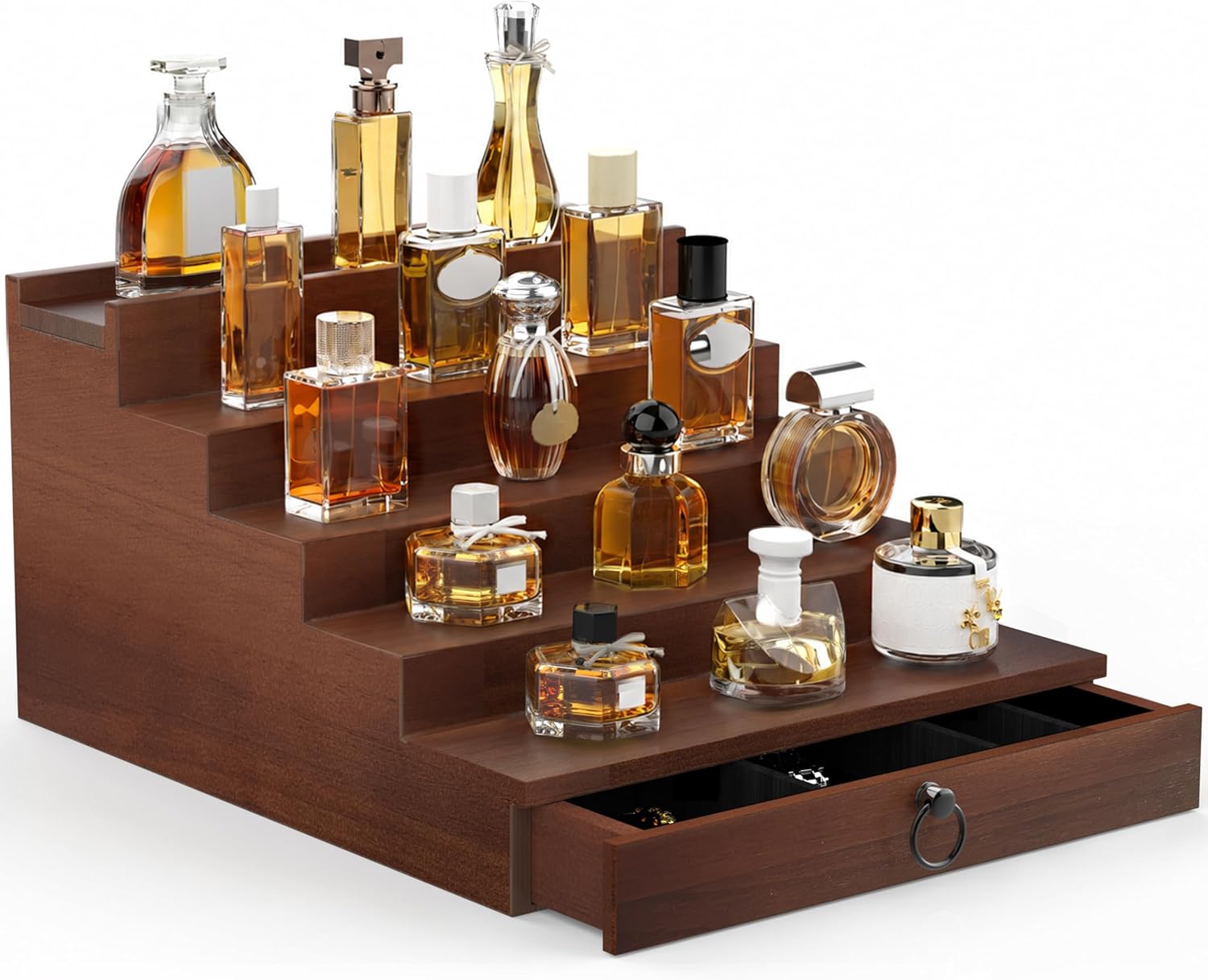  Cologne Organizer for Men 3 Tier Wood Perfume Organizer thumbnail