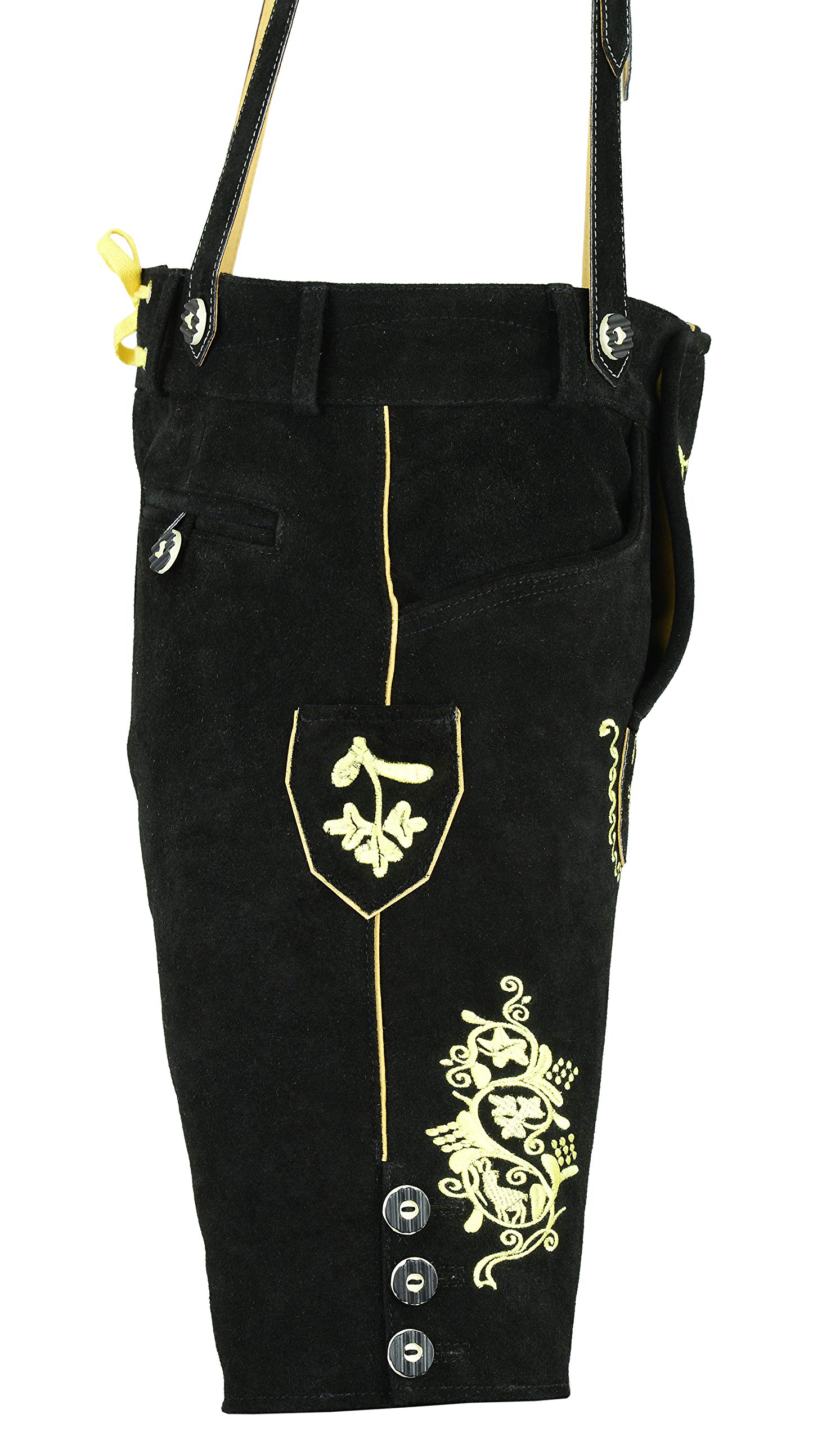 Herren Trachten Lederhose Kurz+Träger Größe 46-60 Trachten Set 5 Teilig Bayerische Trachtenlederhose,Hemd,Schuhe,Socken Neu