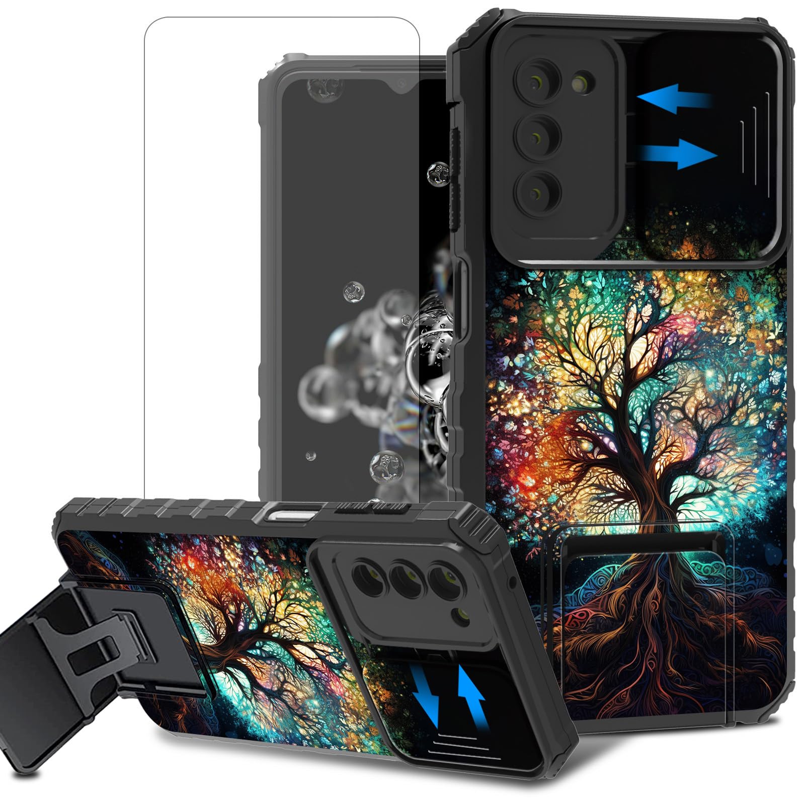 Coque Samsung Galaxy S24 Plus antichoc double couche avec support béquille et protège-objectif - 8