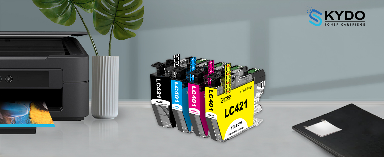 5 Cartucce Compatibili Brother LC421XL &ndash; Nero, Ciano, Magenta, Giallo &ndash; Per DCP-J1050DW