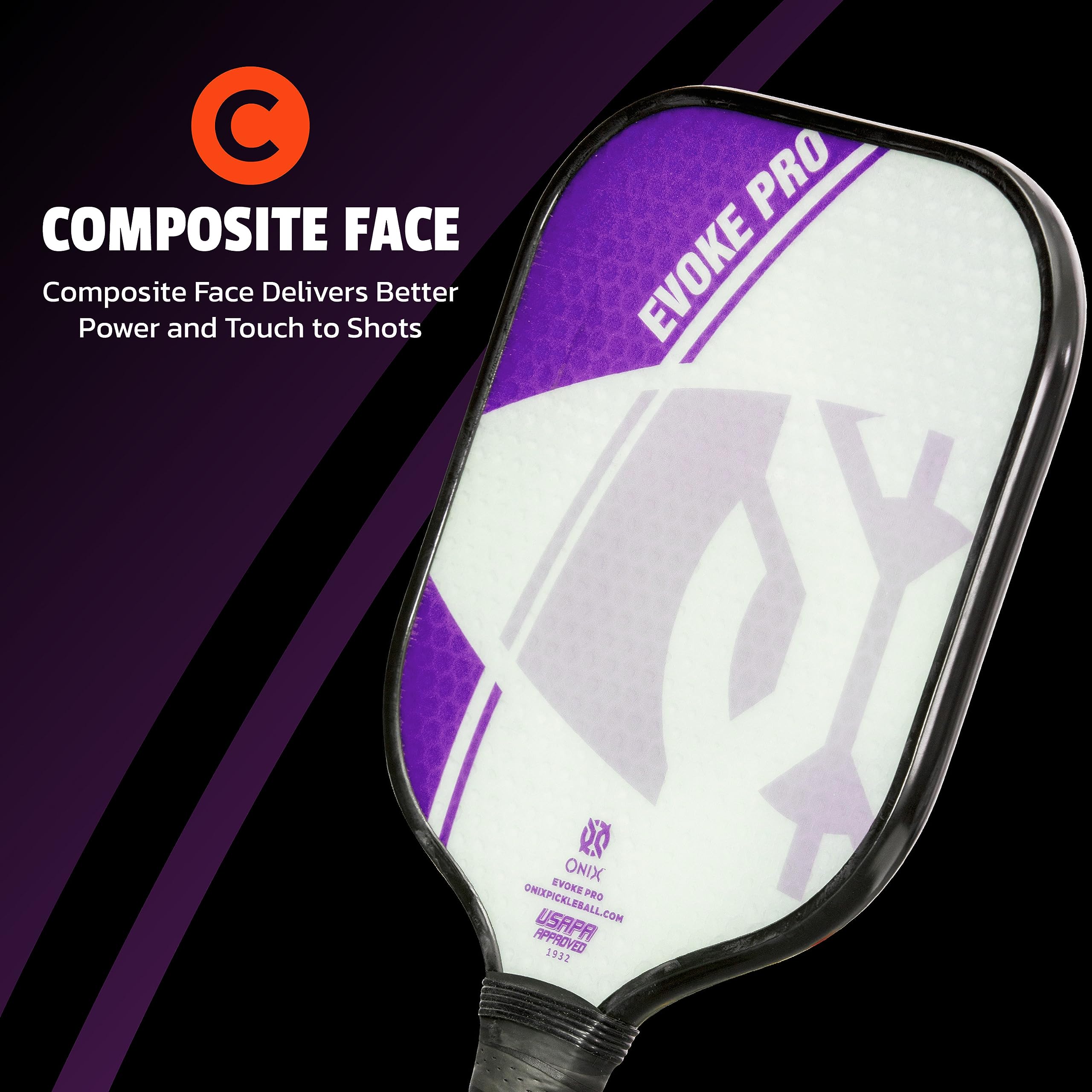 ONIX Evoke Series Pickleball wiosła z kompozytową powierzchnią i rdzeniem z polipropylenu