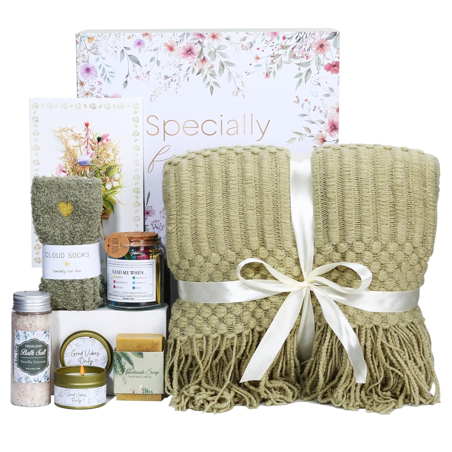 Self Care Gifts for Women & Her Get Well Soon Christian Birthday Spa Gifts Missing You Gifts Care Packages Sympathy Baskets Inspirational Mother’s Day Gifts for Mom Wife