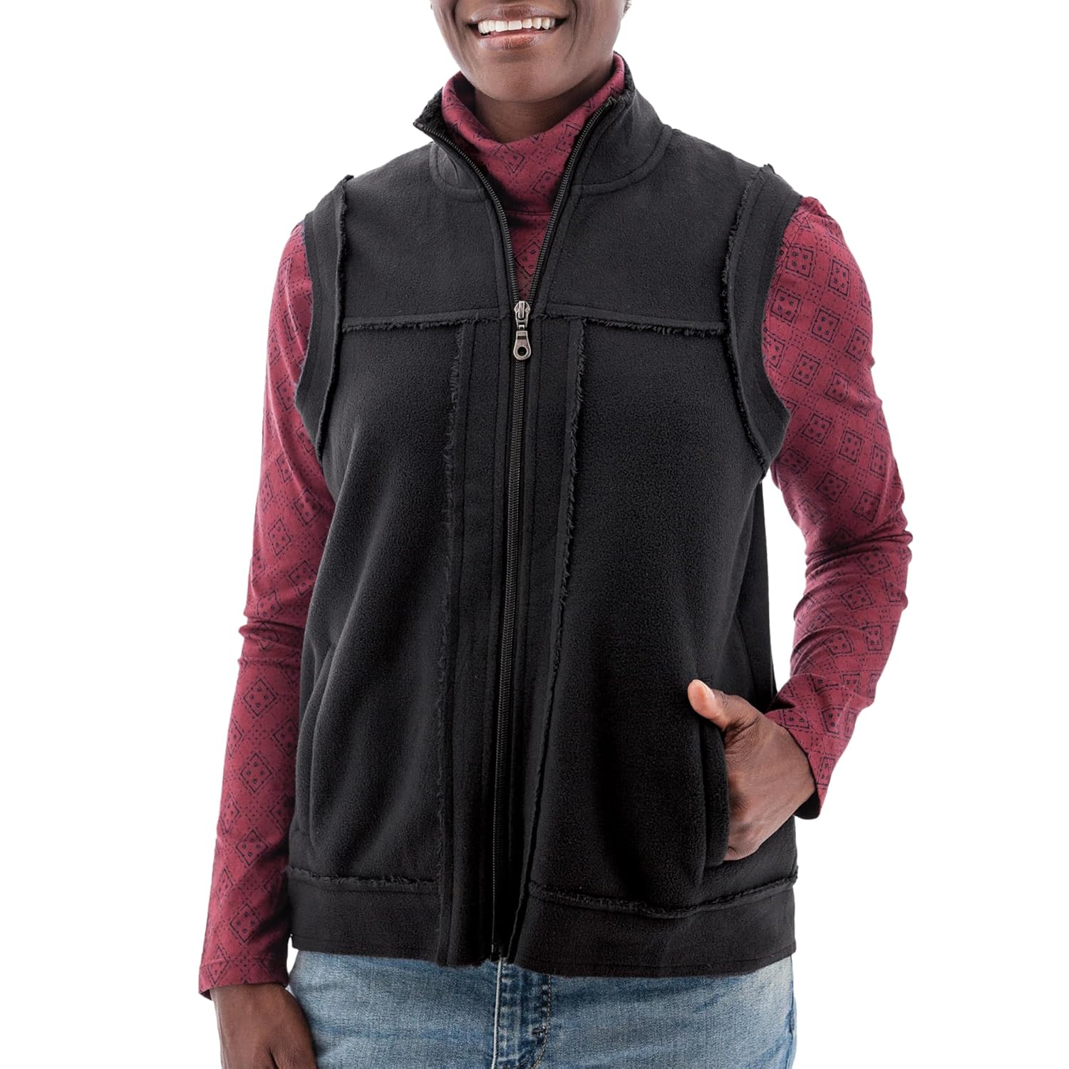 Hixiaohe Womens Casual Polar Fleece Vest Winter Warm Cozy Zip Up Sleeveless Sherpa Lapel Collar Cardigan Coat with