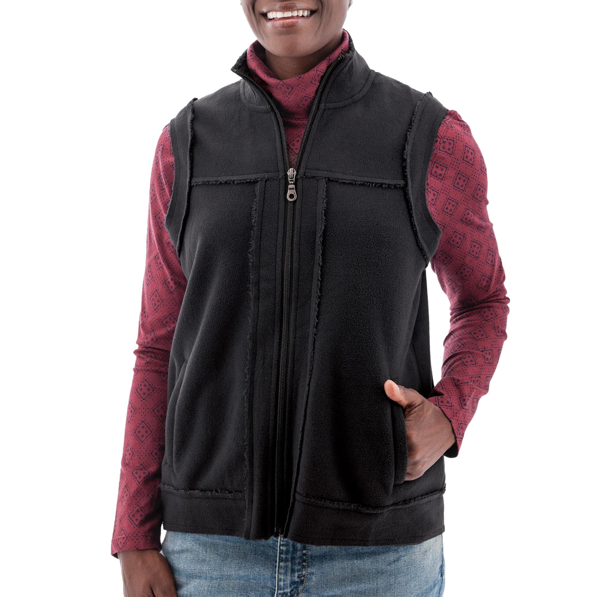 Hixiaohe Womens Casual Polar Fleece Vest Winter Warm Cozy Zip Up Sleeveless Sherpa Lapel Collar Cardigan Coat with