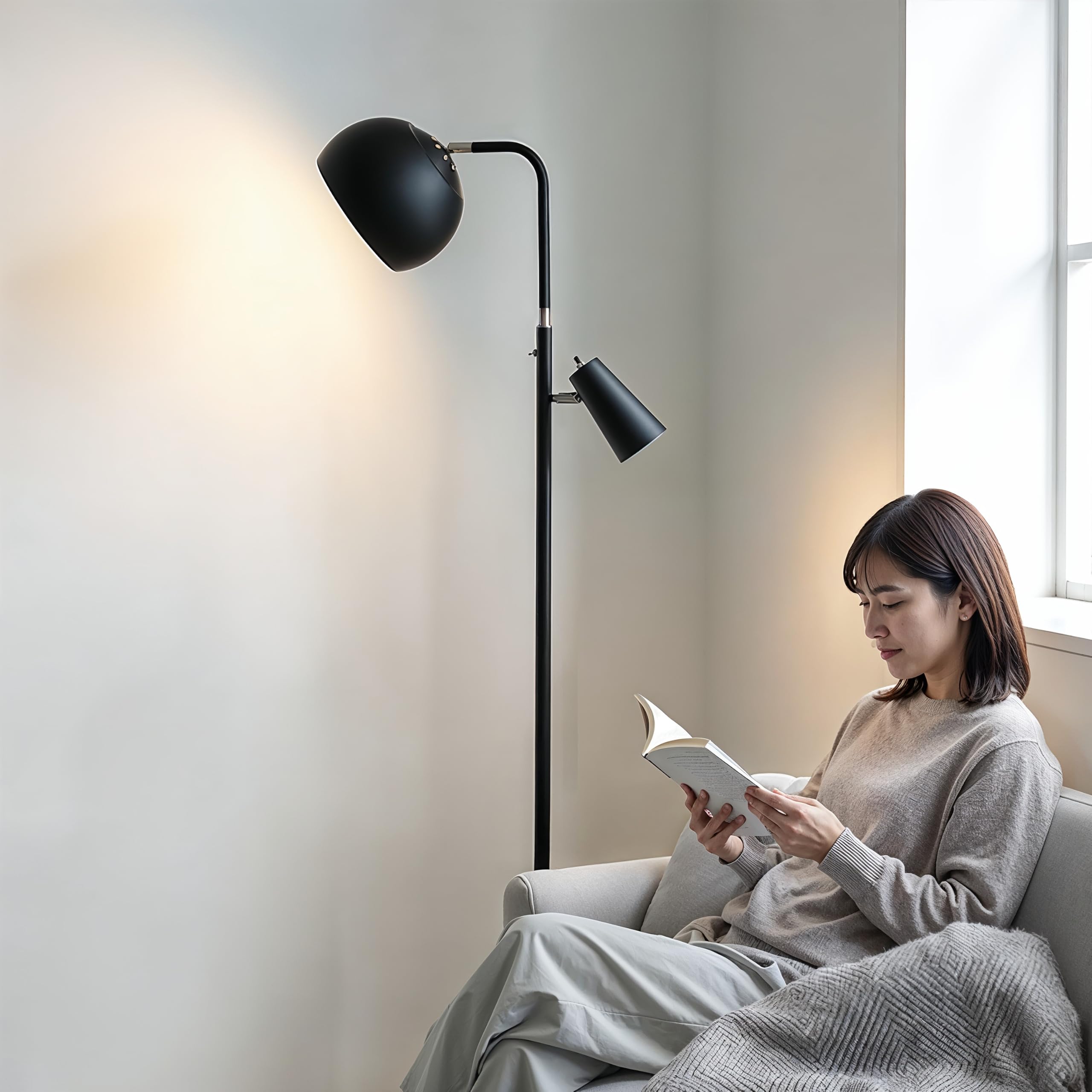 Amazon | NISSHO BELLED フロアライト 2灯 ノロン 間接照明 おしゃれ
