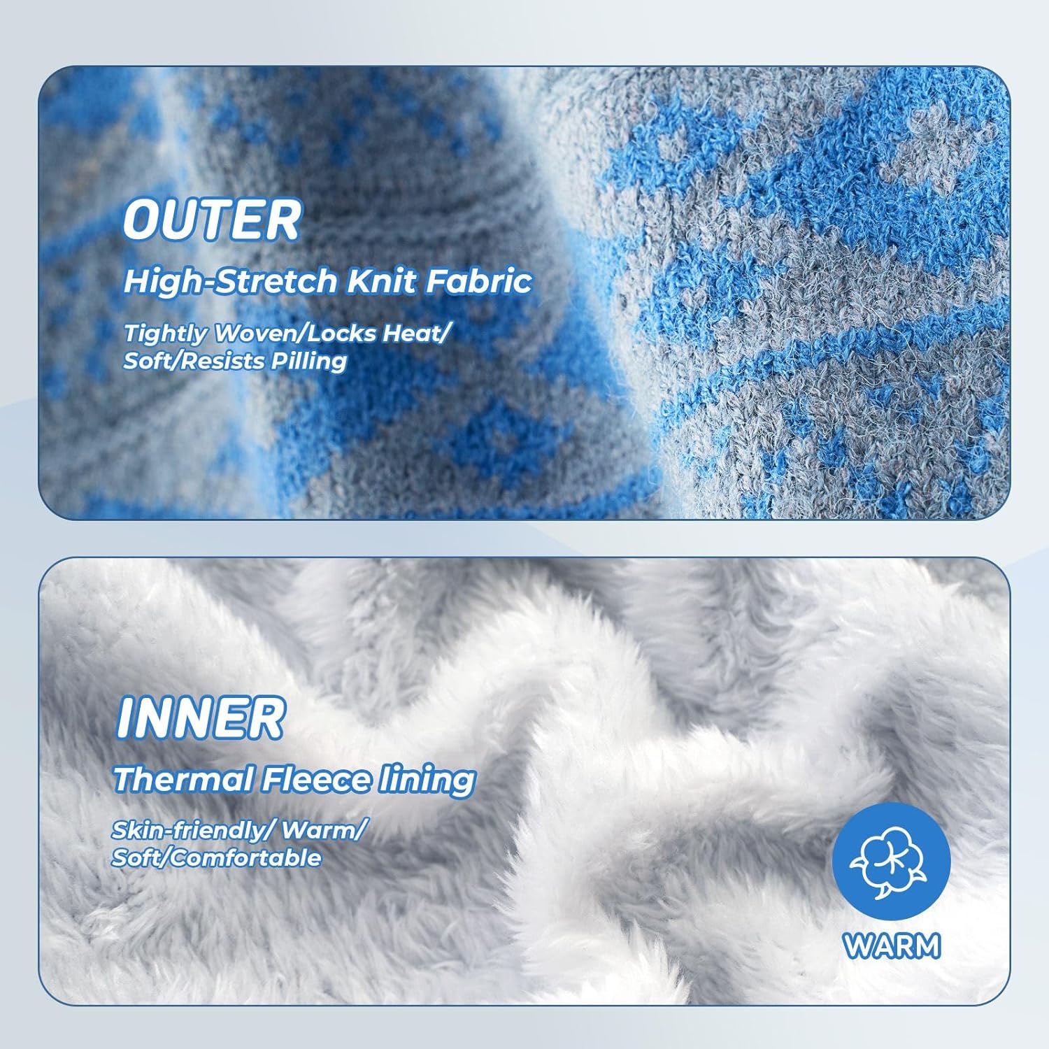 Kids Winter Hat Scarf Gloves Set with Earflaps: Warm Beanie Hat, Neck Warmer & Touchscreen Gloves for Boys and Girls - Image 3