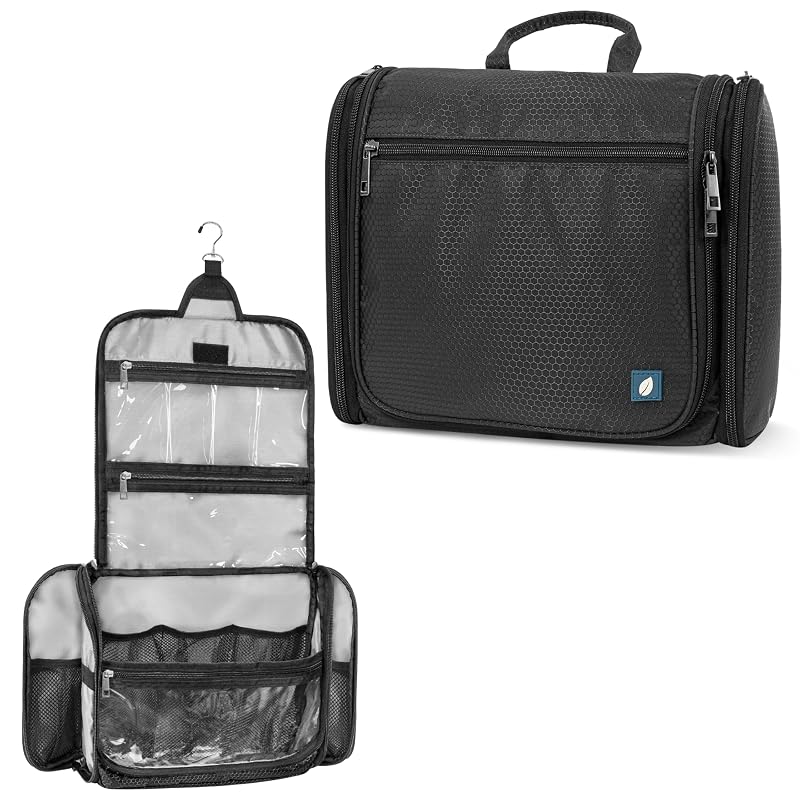 Necessaire grande suspensa PAVILIA para viagem, preta