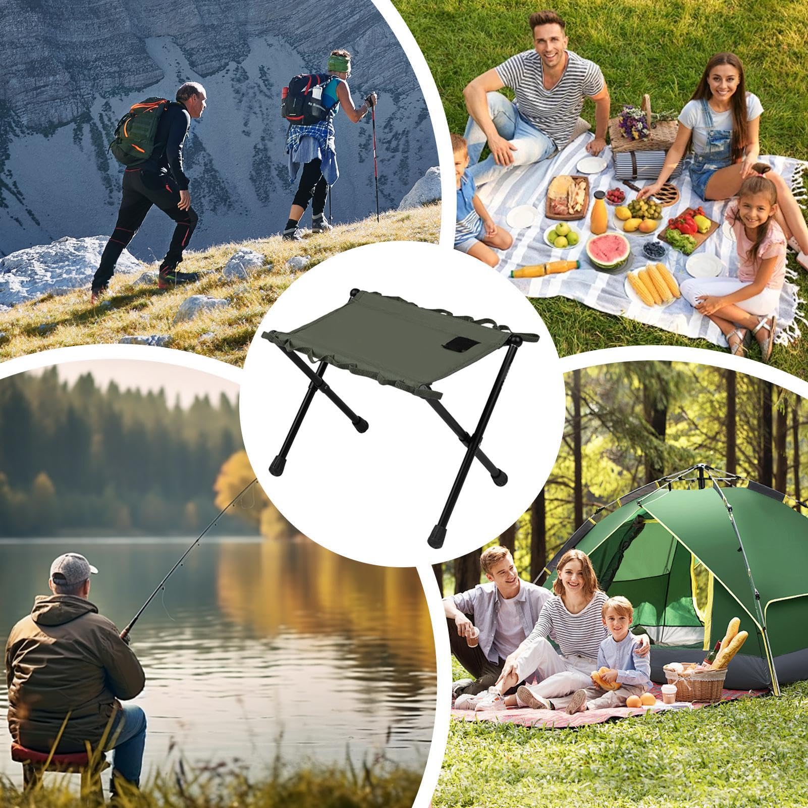 Sgabello Da Campeggio Leggero Leggero e compatto | Portatile Soluzione compatta per backpacking unisex viaggi pesca spiaggia campeggio escursionismo outdoor