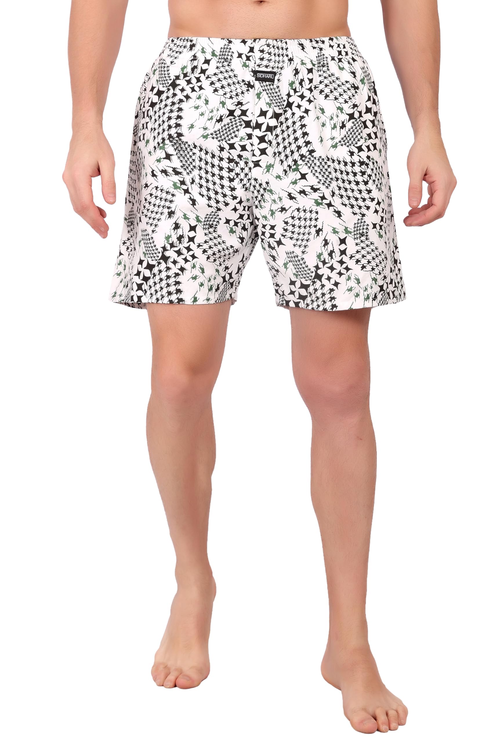Men’s Printed Cotton Boxer Shorts | Soft & Breathable Summer Wear | Elastic Waist Regular Fit | Lounge, Sleep & Casual Wear | Half Pants with Pockets (Size-S to 3XL)-image-29