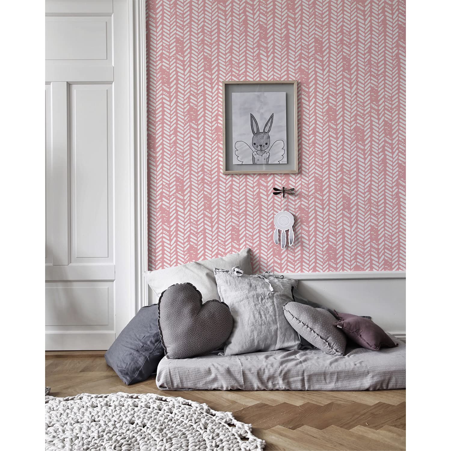 Papier peint mural 290x290cm pour masquer les défauts du salon