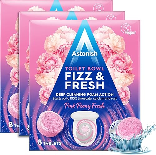 Miniatura 9 de Astonish Limpiador espumoso de eucalipto para inodoro, limpieza profunda, calcio y óxido, sin botella, elimina las manchas duras, caja de 8 tabletas