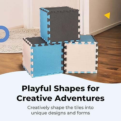 Miniatura 7 de MioTetto Alfombra de juegos para bebés de espuma suave no tóxica, tapete de juegos para niños y niñas, alfombrilla con rompecabezas de 3616piezas de