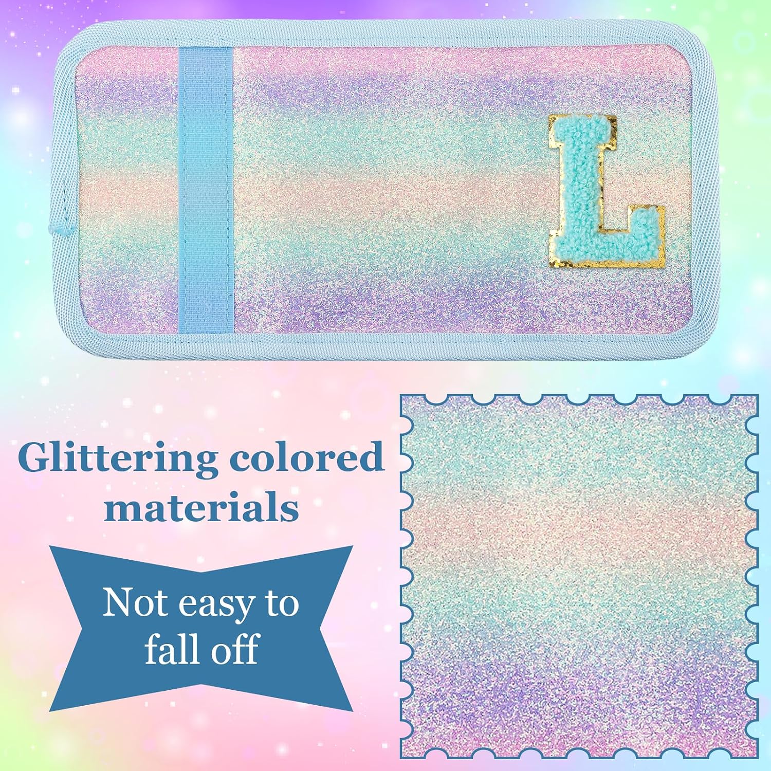 sundee Kids Novelty Wallet for Girls Small Trifold Wallet for Teen with Magic Sticker&Zipper Pocket Birthday Gift Blue-L