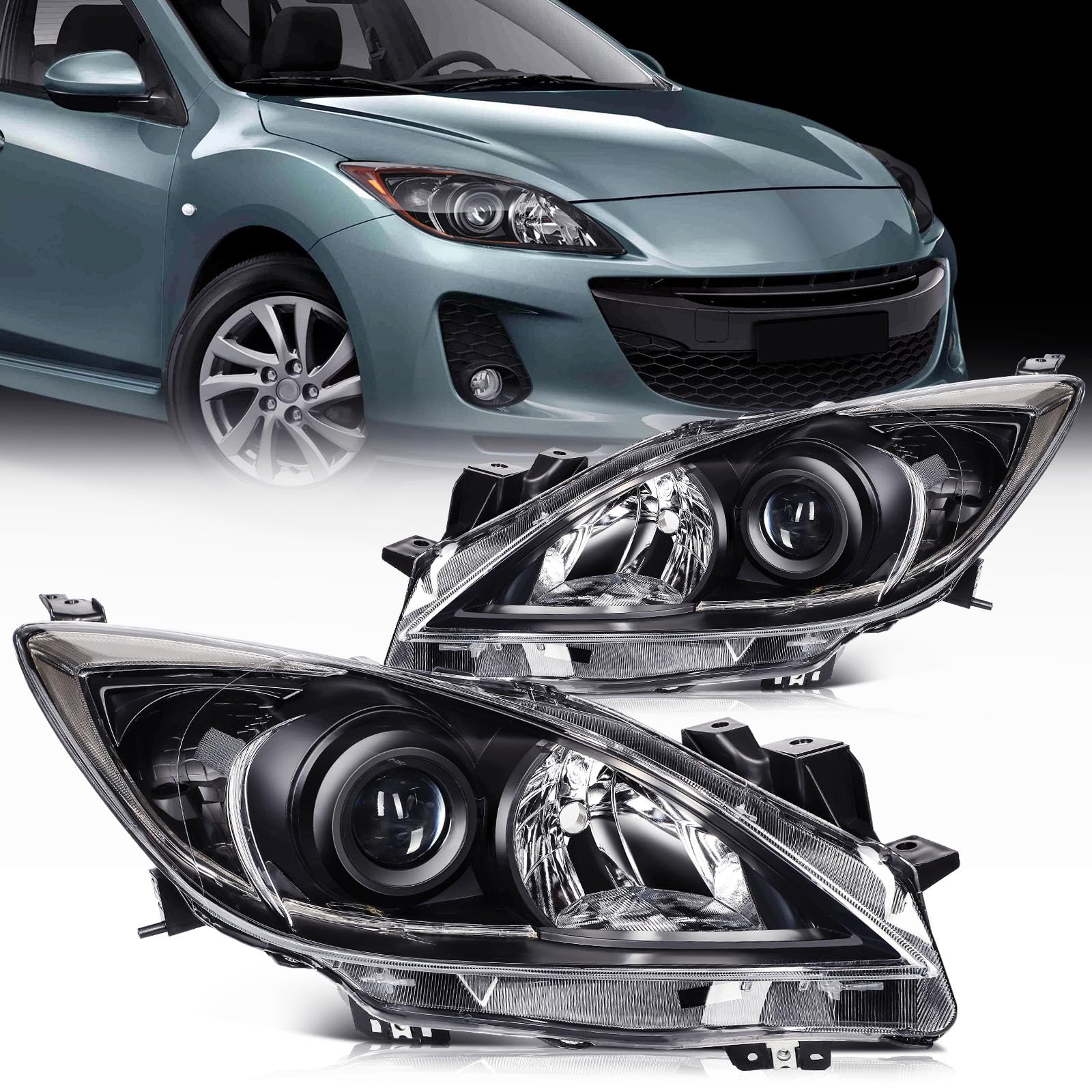 Amazon.com: ECCPP Headlight Assembly Fit 2010-2013 for Mazda 3