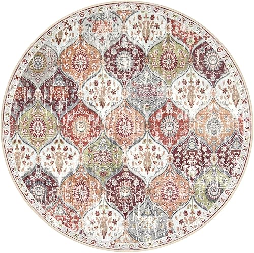 Miniatura 231 de Lahome - Alfombra marroquí antideslizante y lavable, pequeña alfombra oriental para dormitorio, cocina, entrada, baño, entrada, 61 x 91 cm, crema