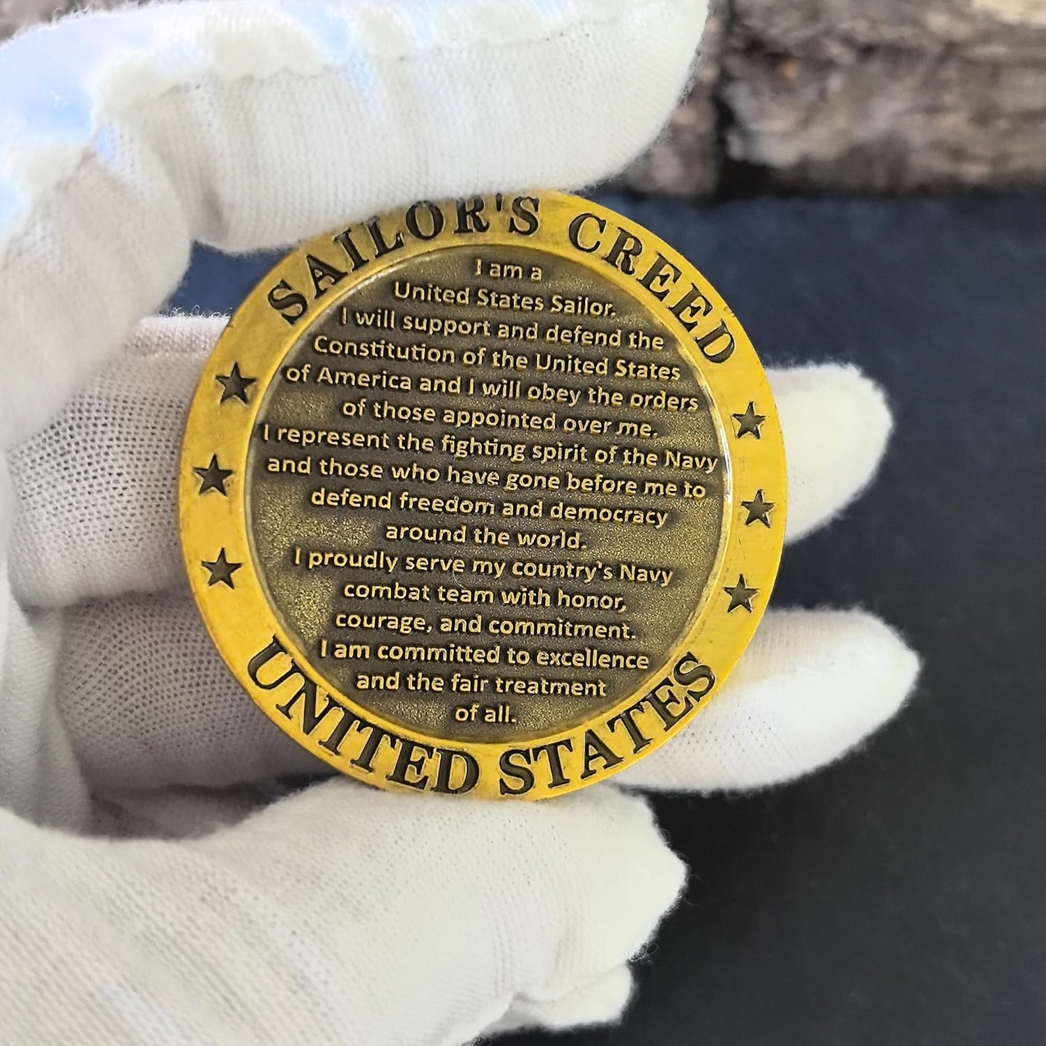 United States Sailor Challenge Coin - Sailor's Creed & Emblem - Honor, Courage, Commitment - Perfect for Collectors & Veterans