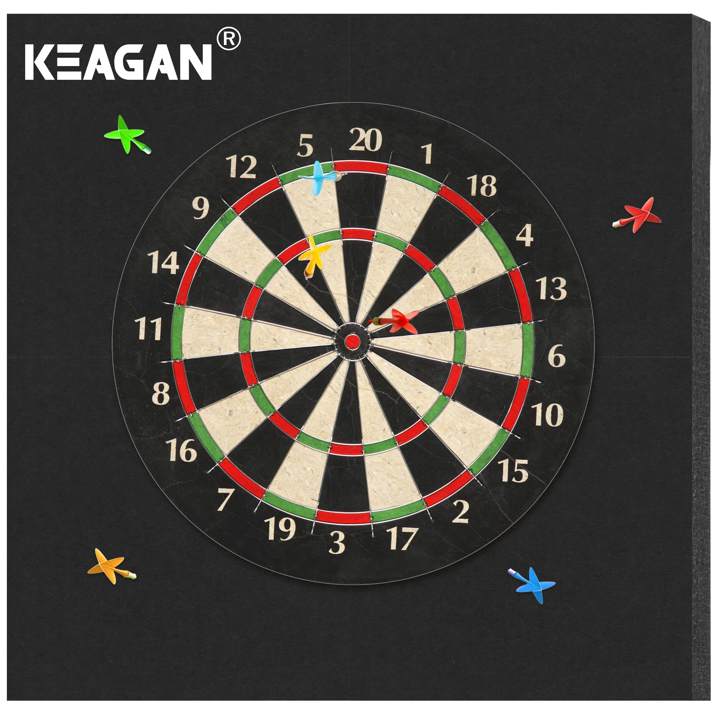 KEAGAN Dart Board Wall Protector EVA Dartboard Wall Protection 2.5CM Thickened Self-Adhesive Spliced Wall Surround Board Dart Backboard Cork Board Wall Protector for Dart Board Dartboard Backing(4PCS)