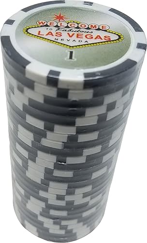 Fichas de Poker - (25) "1" Las Vegas Sign 0.41 oz Clay Composite