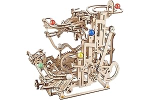 Ugears 3D Tiered Hoist: A Mesmerizing Marble Run for Adult Puzzle Enthusiasts