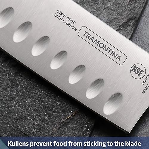 Miniatura 5 de Tramontina Cuchillo Santoku forjado serie Pro de 7 pulgadas, cuchillo de chef japonés