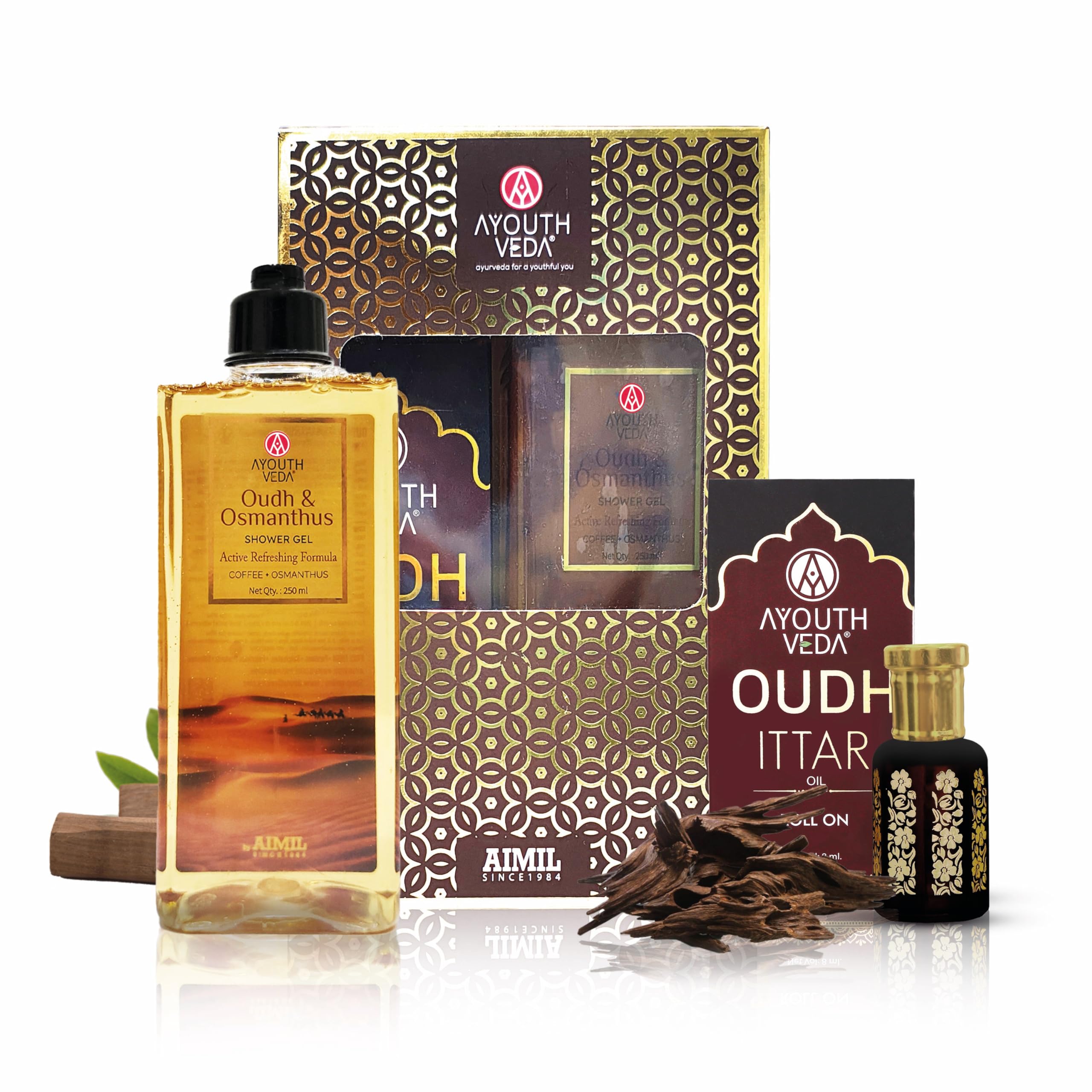 Ayouth Veda Oudh Premium Gift Set with Shower Gel, 258ml,-image-17