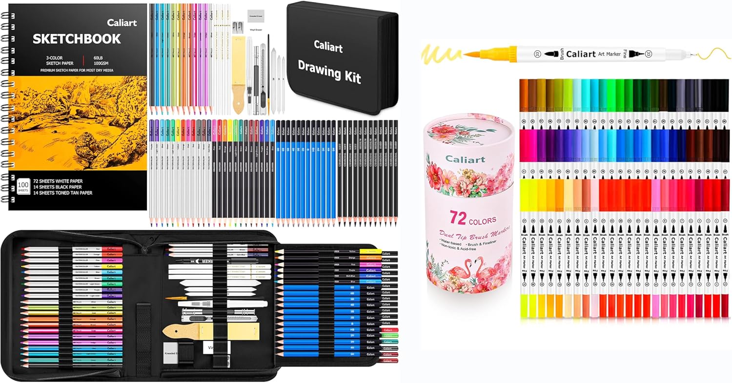 Caliart Sketching Kit & Brush Pens